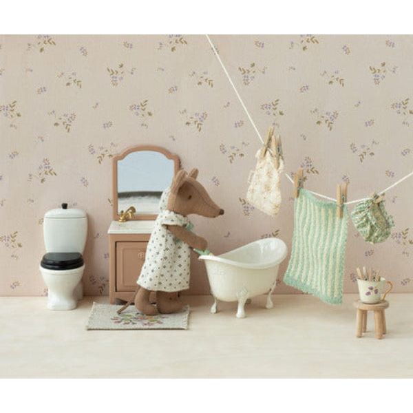 Maileg Sink Dresser With Mirror- Dark Powder