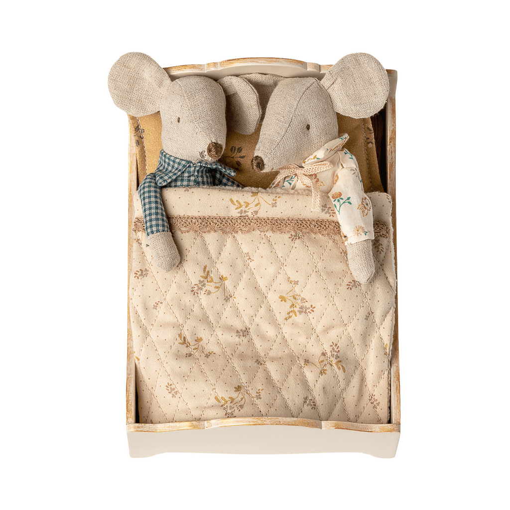 Maileg Bed, Mouse - Off white