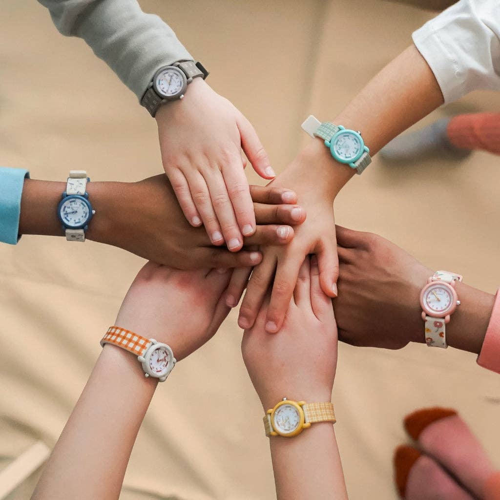 Grech & Co Classic Watches | Silicone + Stainless Steel | Lille Cottage Club: Buckwheat Plaid