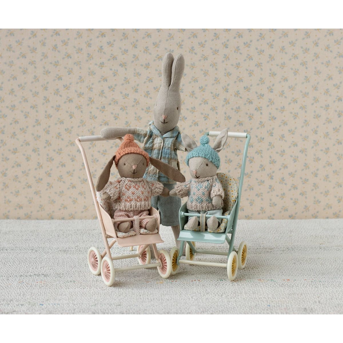 Maileg Winter rabbit, Micro - Sand - Mint