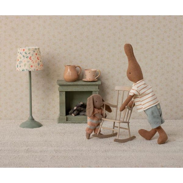 Maileg Bunny Micro-Brown, Dusty Rose Knitted Suit