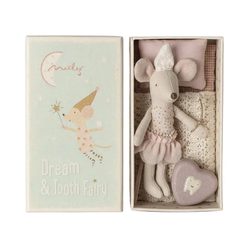 Maileg Tooth Fairy Mouse, Little Sister in Matchbox