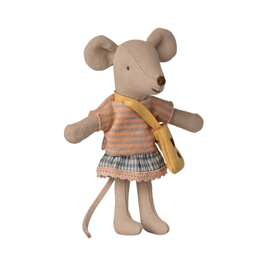 Maileg Little sister mouse with bag