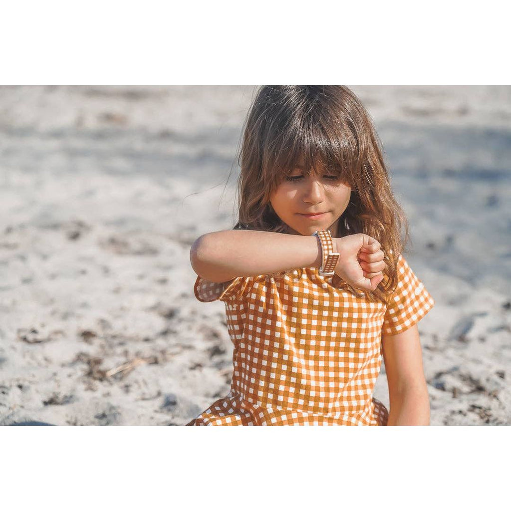 Grech & Co Classic Watches | Silicone + Stainless Steel | Lille Cottage Club: Buckwheat Plaid