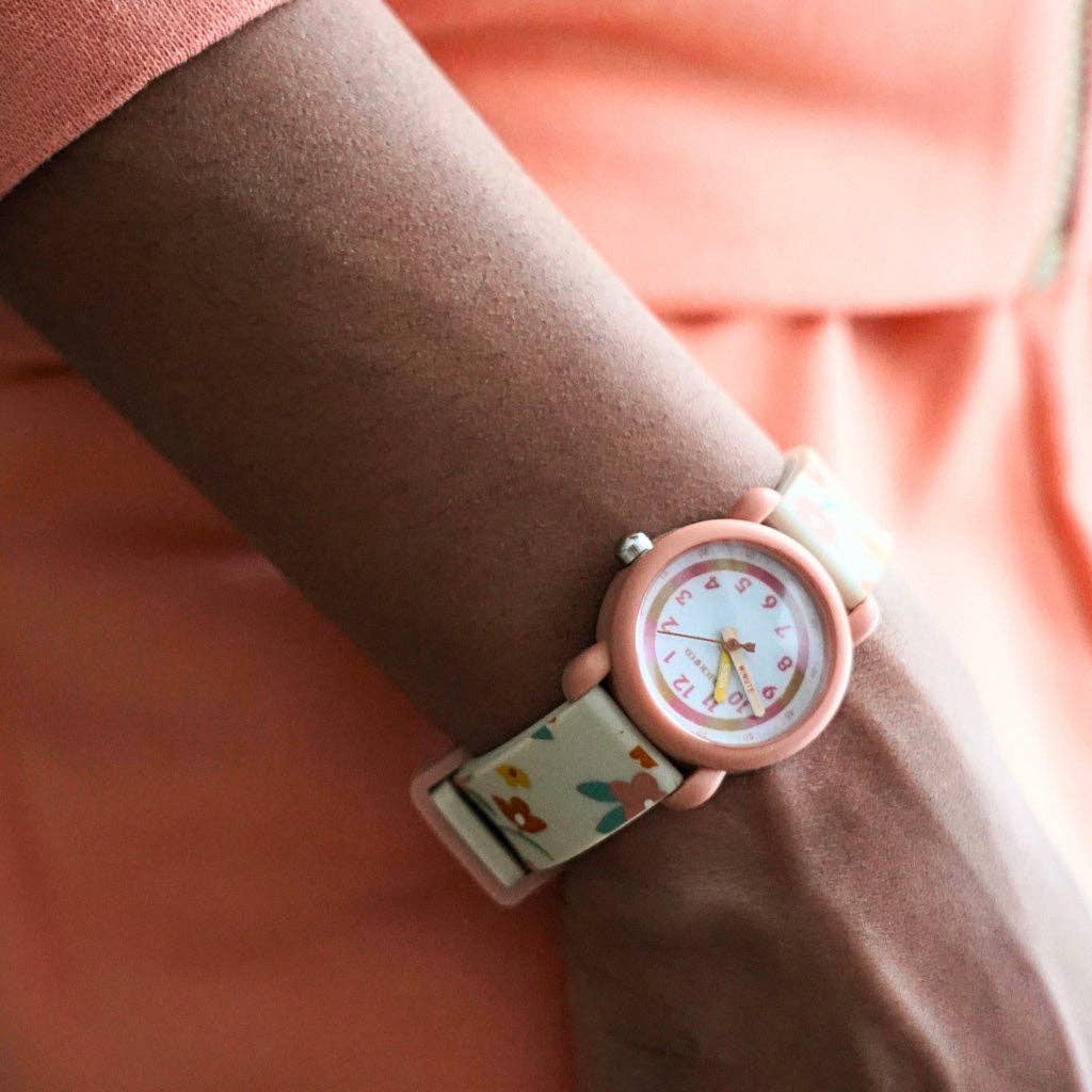 Grech & Co Classic Watches | Silicone + Stainless Steel | Lille Cottage Club: Sunset Meadow