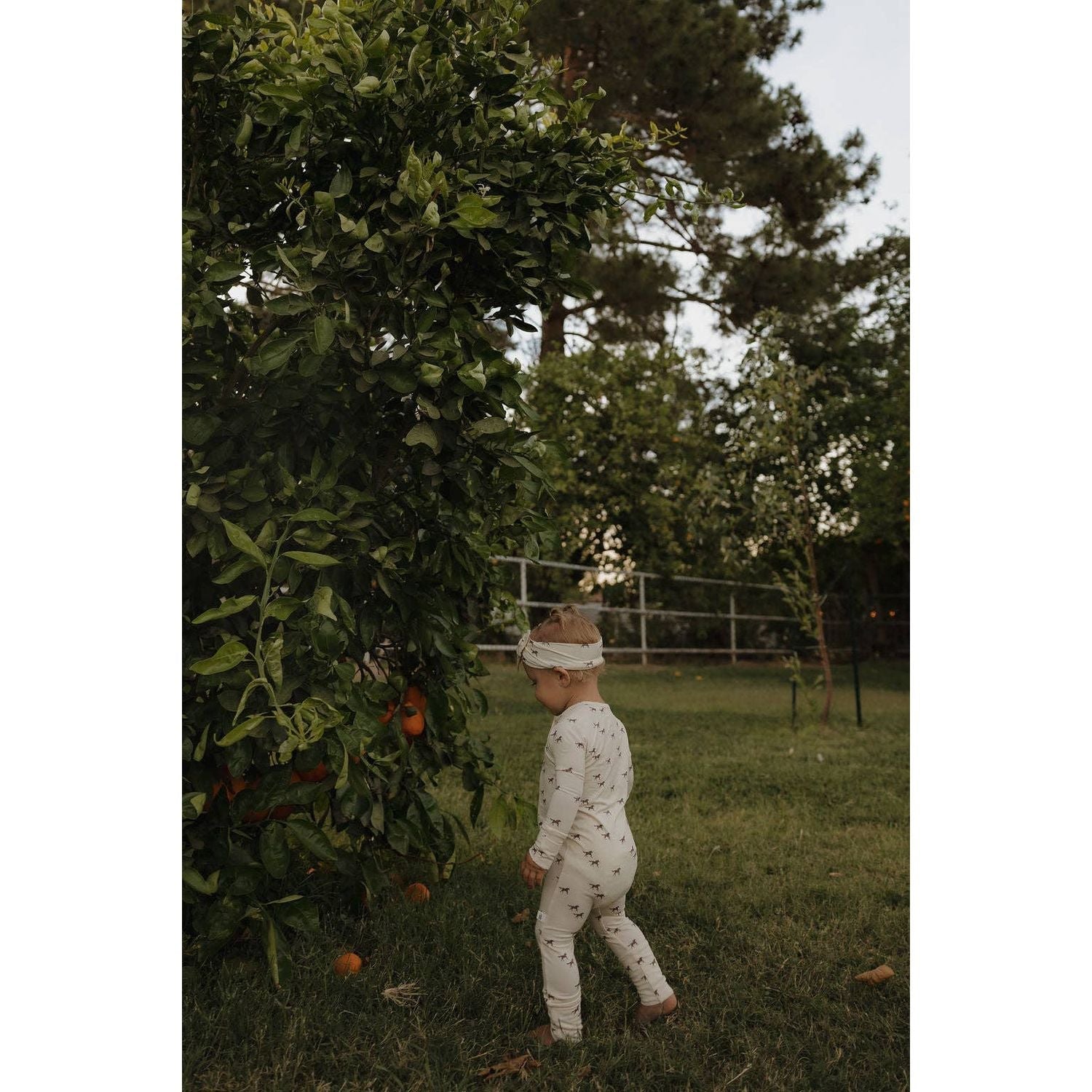 Forever French Baby Bamboo Zip Pajamas | Wild Horses