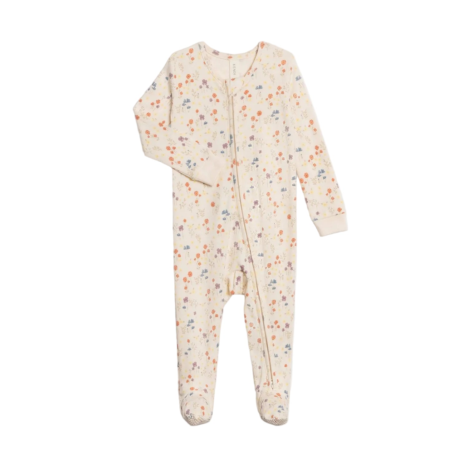 Colored Organics Peyton Zipper Sleeper - Margot Floral / Barn + Sea