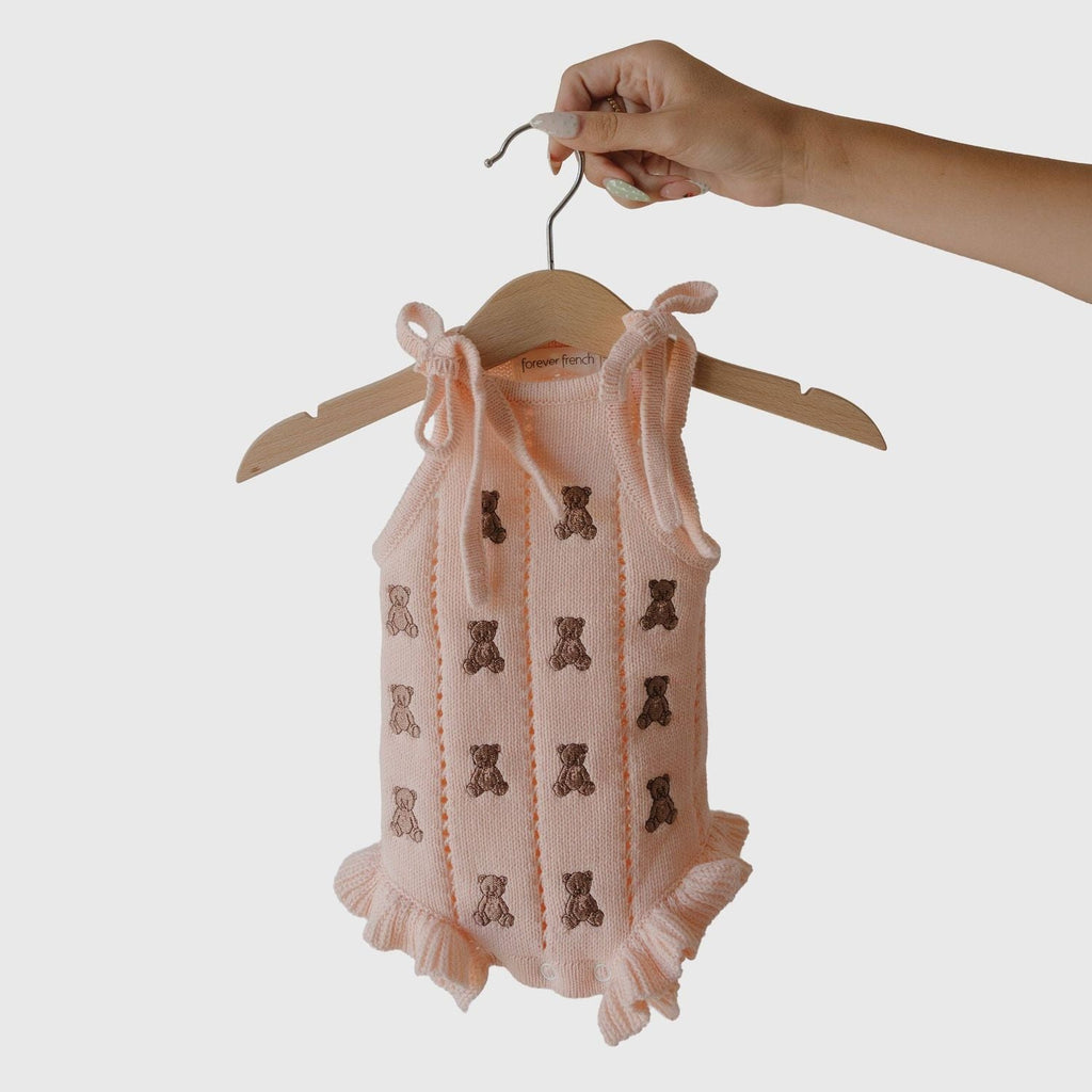 Forever French Knit Ruffle Romper- Lottie