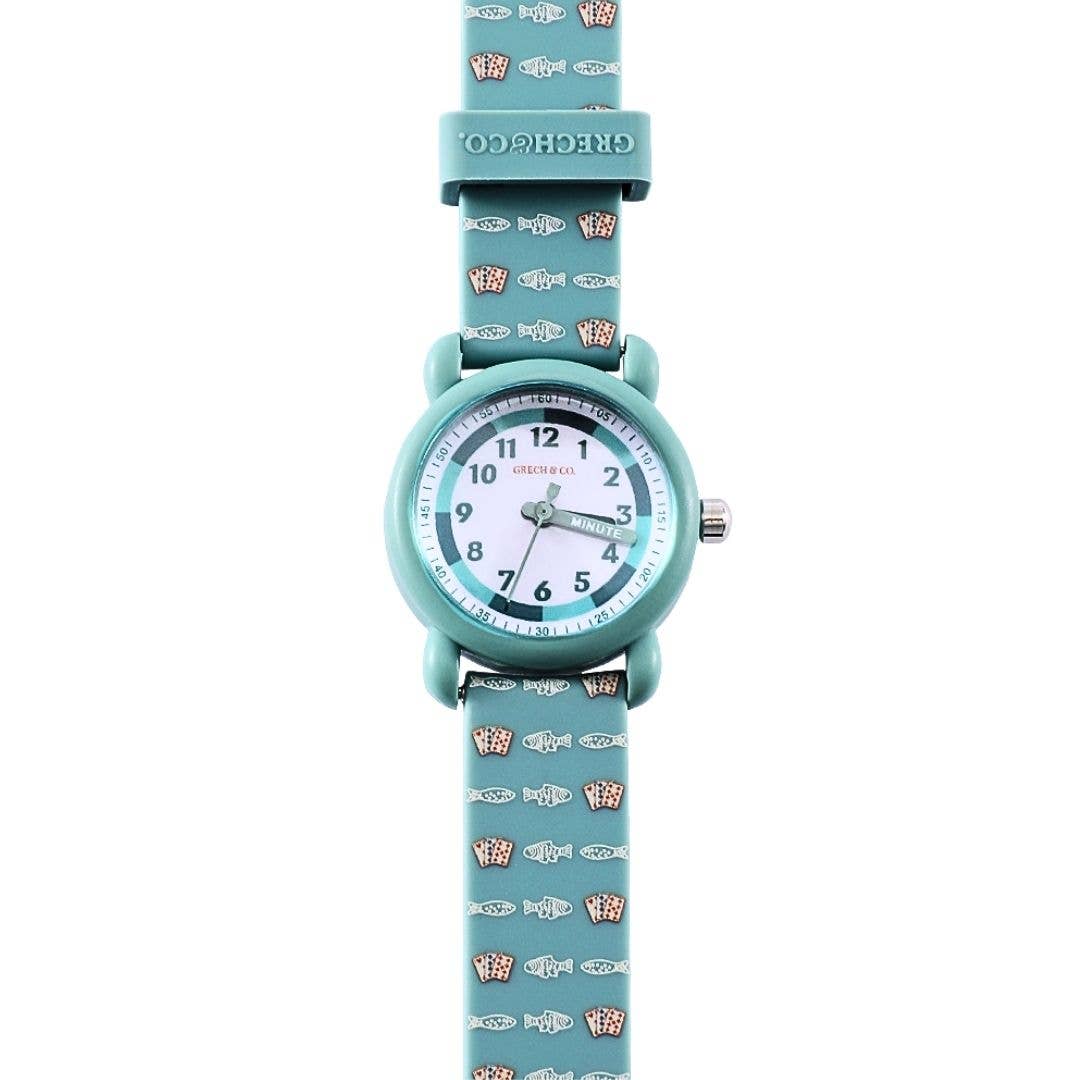 Grech & Co Classic Watch | Silicone + Stainless Steel | Lille Cottage Club: Go Fish