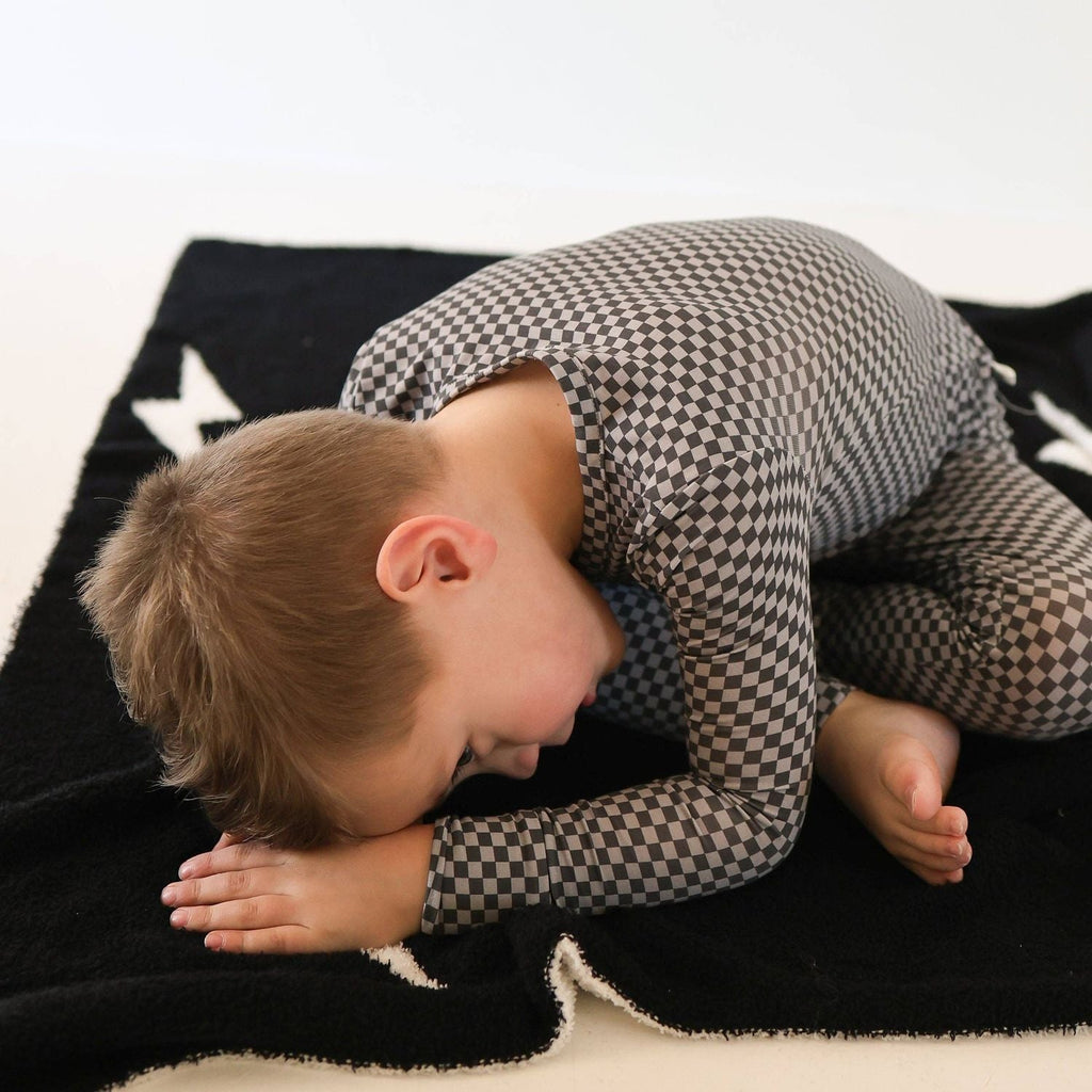 Forever French Baby Bamboo Two Piece Pajamas | Street Micro Check