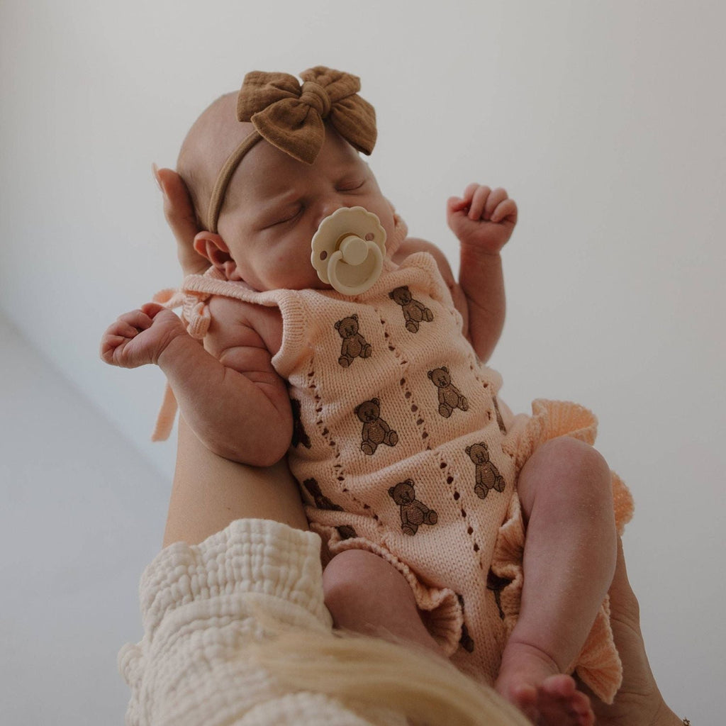 Forever French Knit Ruffle Romper- Lottie