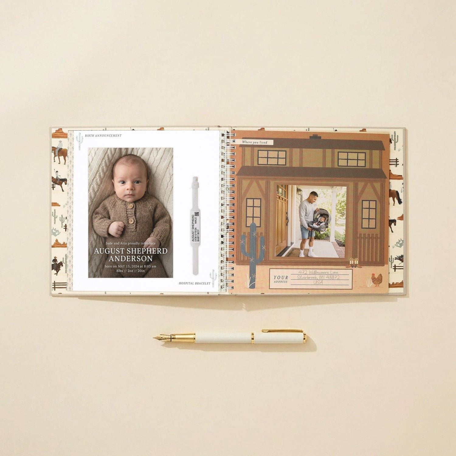 Lucy Darling My First Rodeo Baby Memory Book