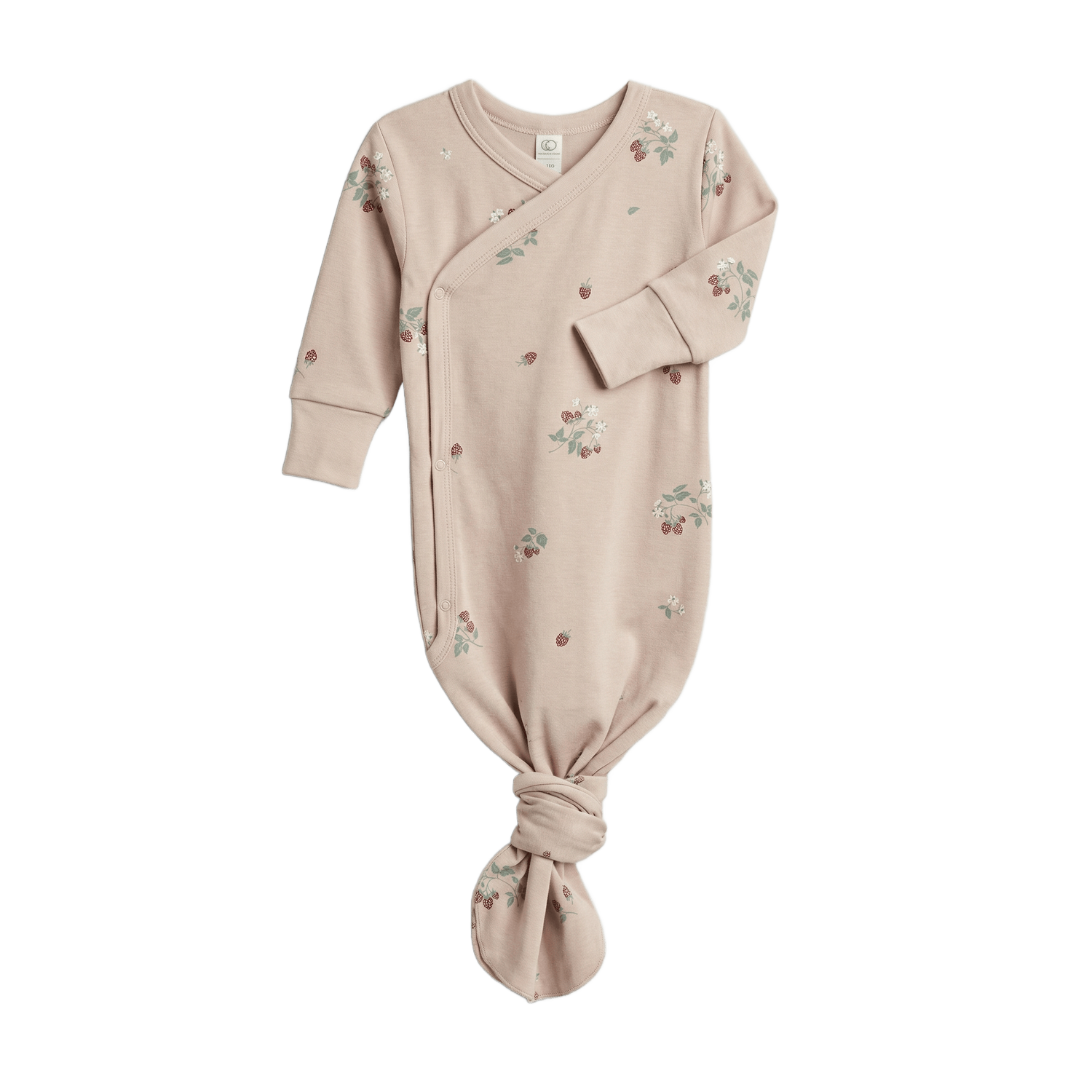 Colored Organics Indy Kimono Gown - Raspberries / Shell + Mint