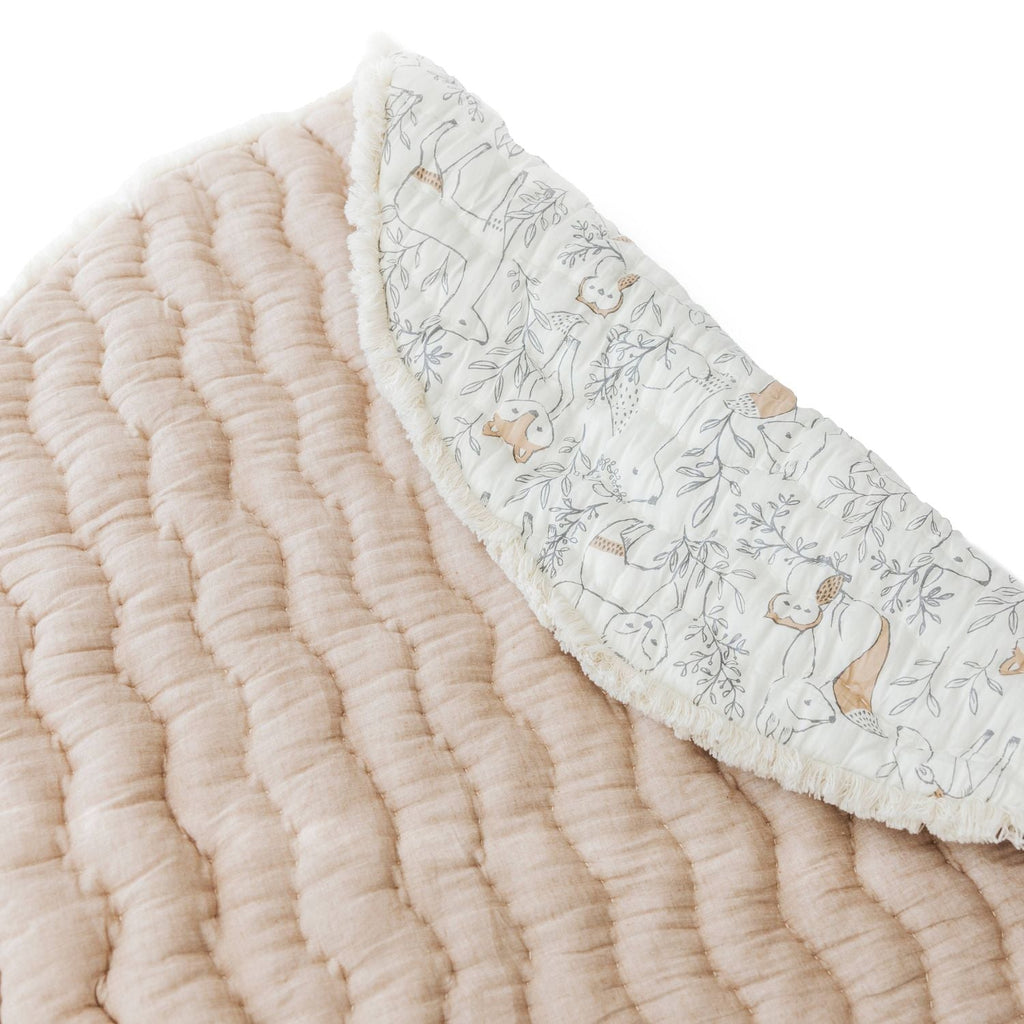 Crane Baby Ezra Quilted Playmat (Woodland)