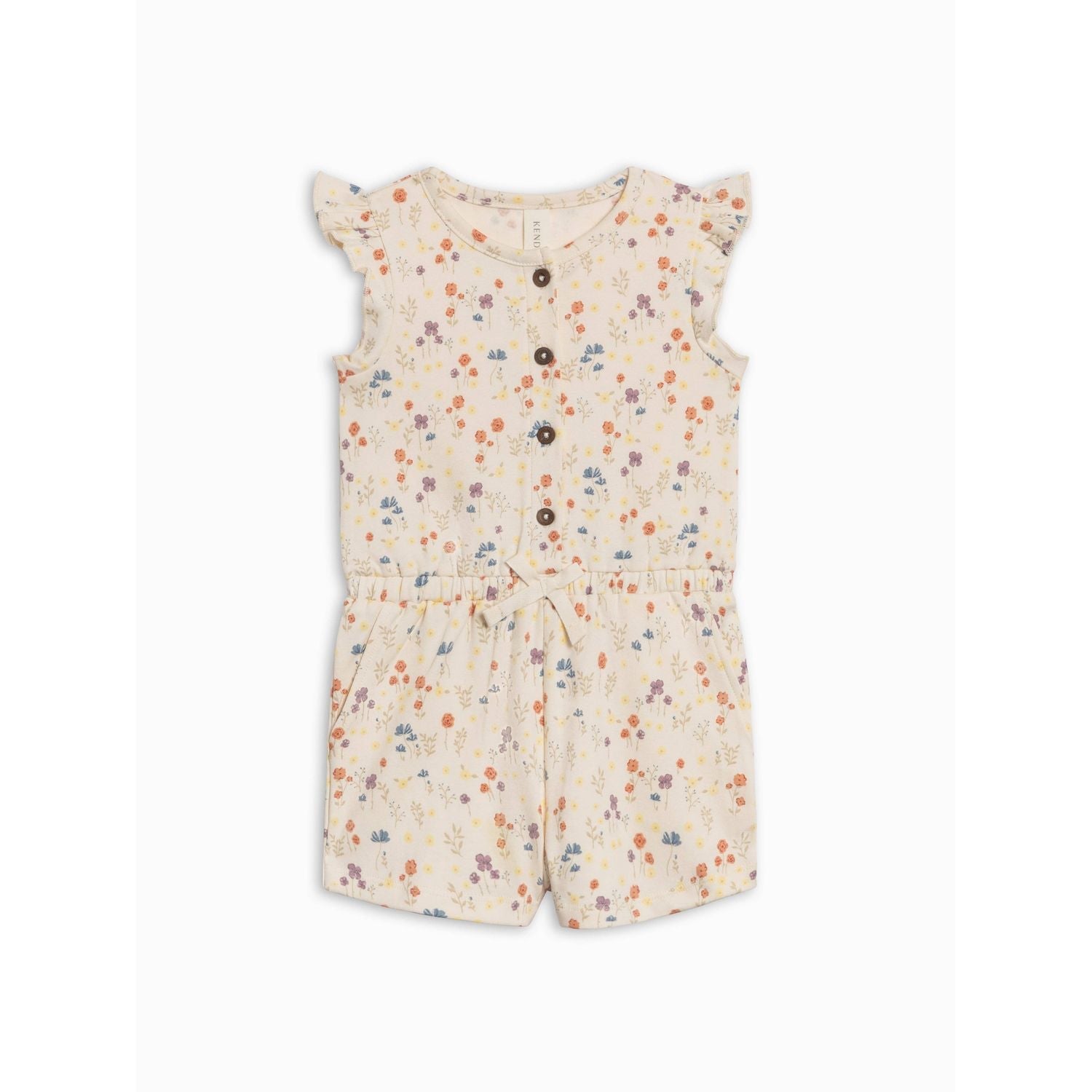 Colored Organics Shaye Romper - Margot Floral / Barn + Sea