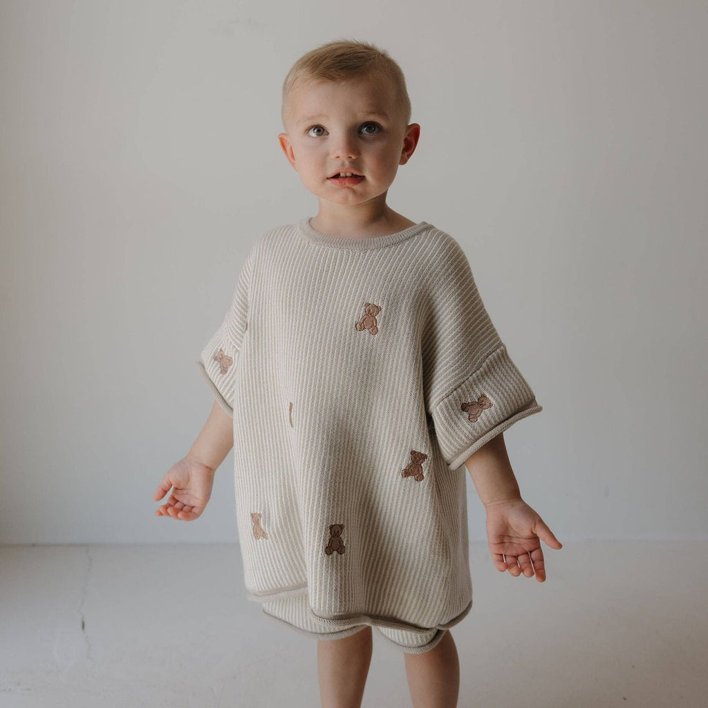 Forever French Knit Short Set- Teddy