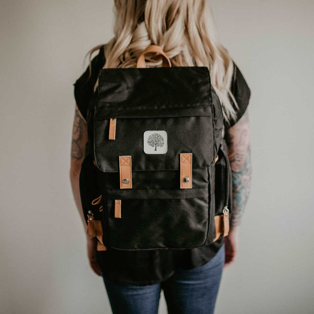 Parker Baby Company Birch Bag - Diaper Backpack in Black