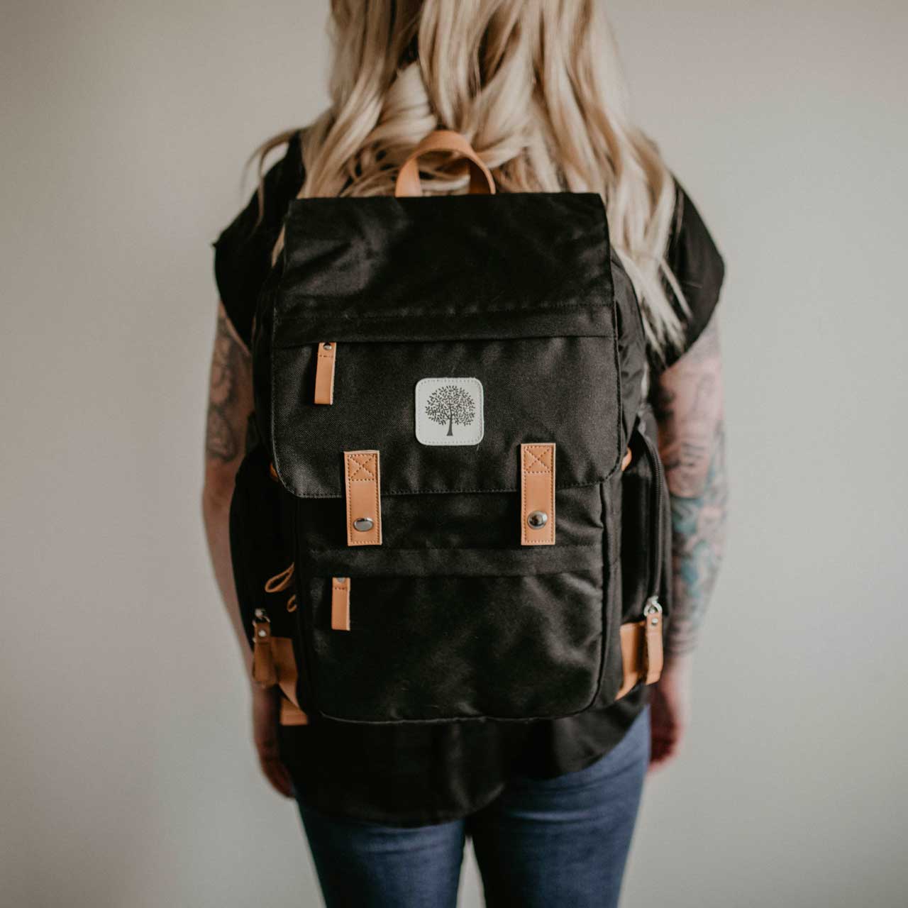 Parker Baby Company Birch Bag - Diaper Backpack in Black