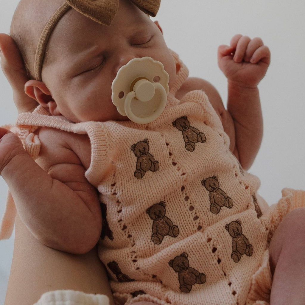 Forever French Knit Ruffle Romper- Lottie