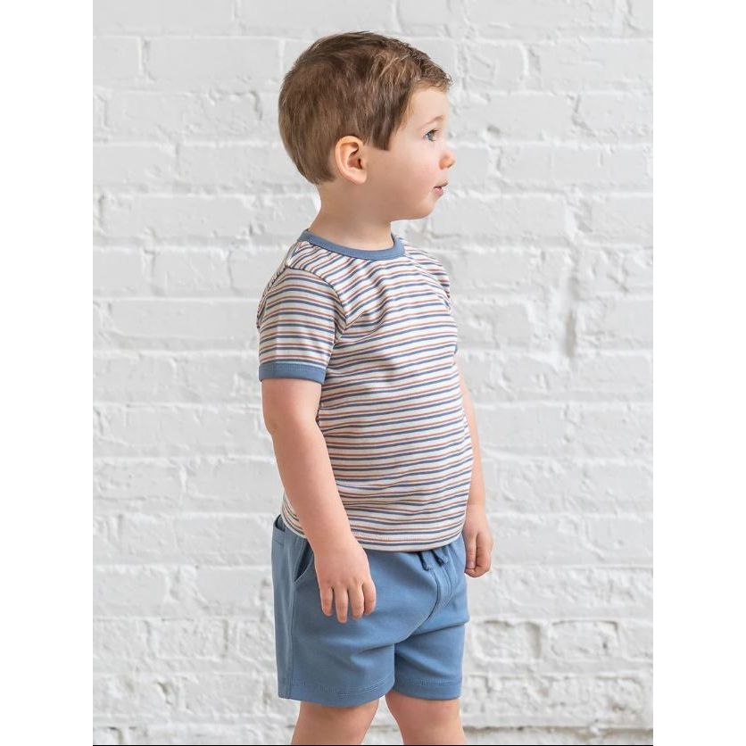 Colored Organics Andy Ringer Tee - Voyage Stripe / Sea + Ridge