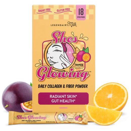 Legendairy She’s Glowing™ Collagen Peptides & Fiber Powder