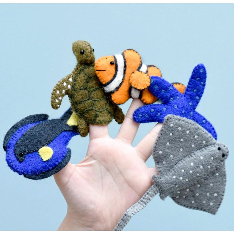 Tara Treasures Australian Coral Reef Under the Sea - Finger Puppet Set