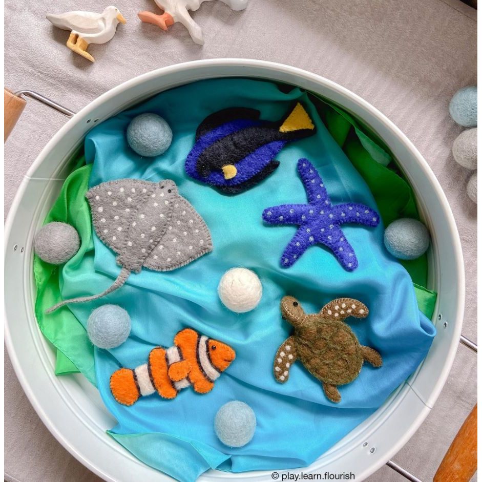 Tara Treasures Australian Coral Reef Under the Sea - Finger Puppet Set