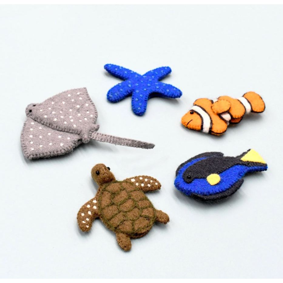 Tara Treasures Australian Coral Reef Under the Sea - Finger Puppet Set