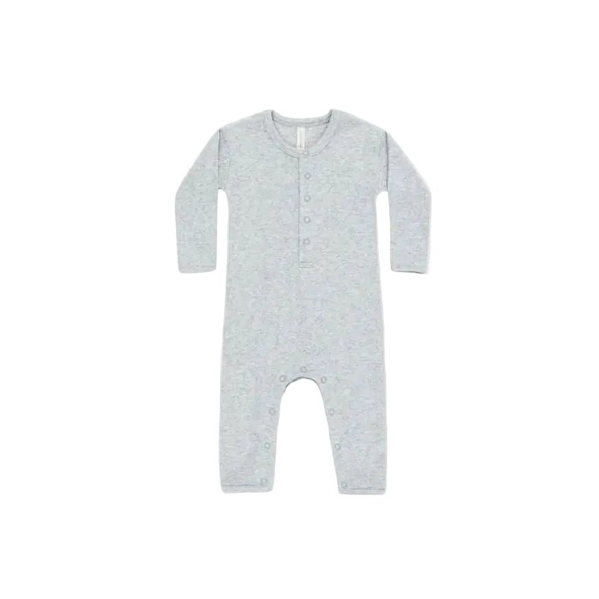 Quincy Mae Essentials Ribbed Baby Jumpsuit Dusty Blue