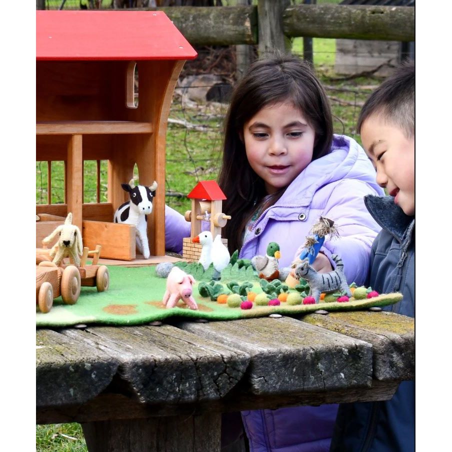 Tara Treasures Felt Farm Animals Toys Set - Set of 10 Toys