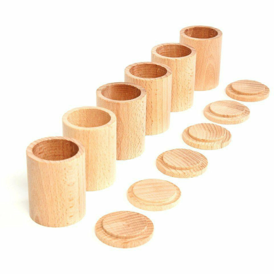 Grapat 6 Natural Cups With Covers