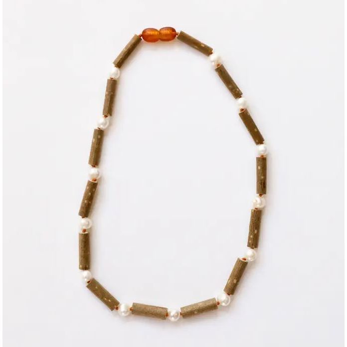 Canyonleaf Kids Natural Hazelwood + Pearl - Beaded Necklace