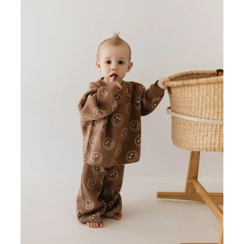 Forever French Knit Pant Set - Tan Just Smile
