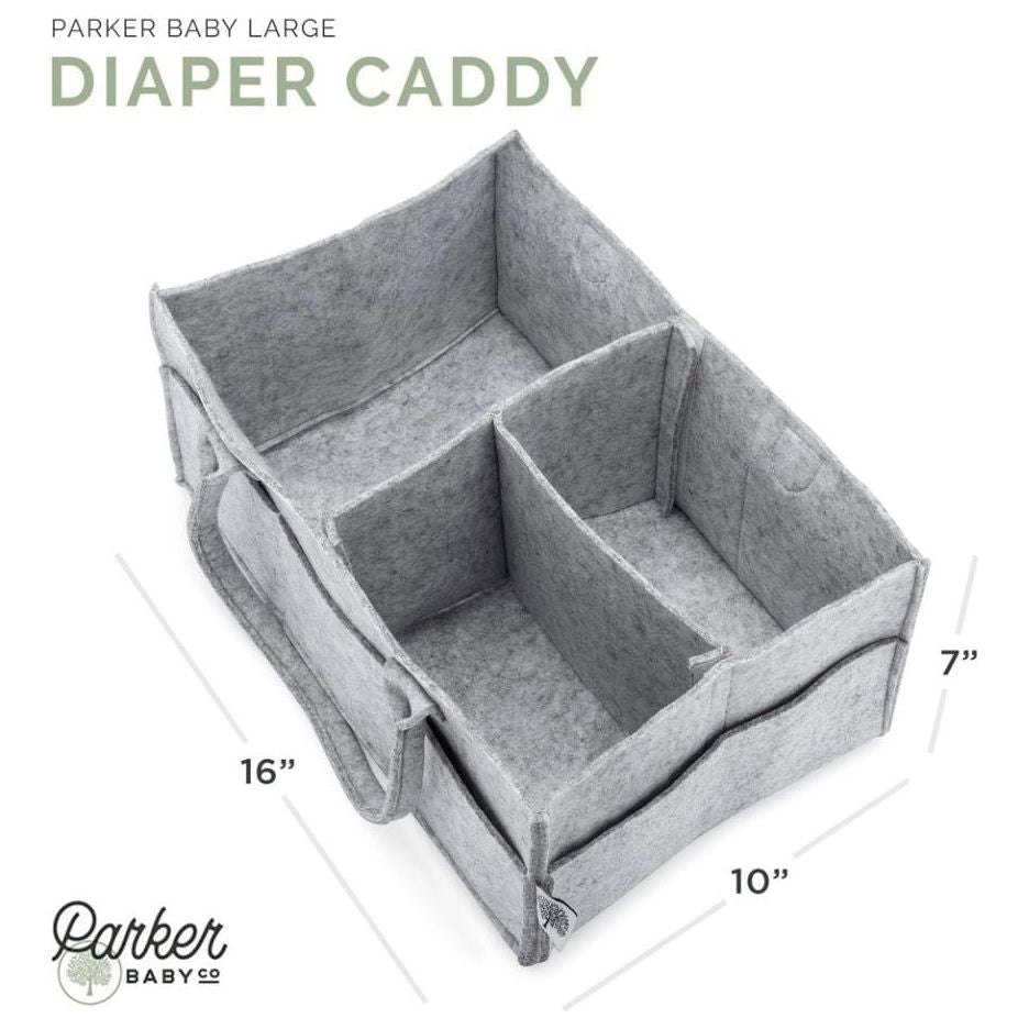 Parker Baby Company Diaper Caddy- Large Gray