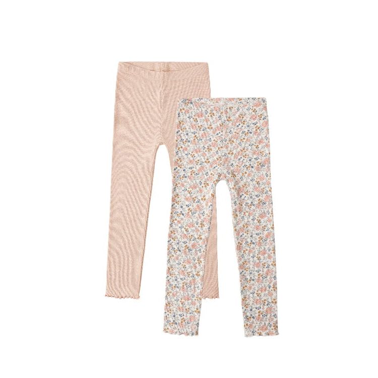 Rylee + Cru Ribbed Legging Set- Flower Field & Heathered Blush