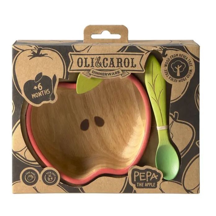 Oli & Carol Pepa the Apple Bowl & Spoon Set