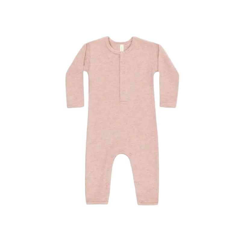 Quincy Mae Essentials Ribbed Baby Jumpsuit Rose