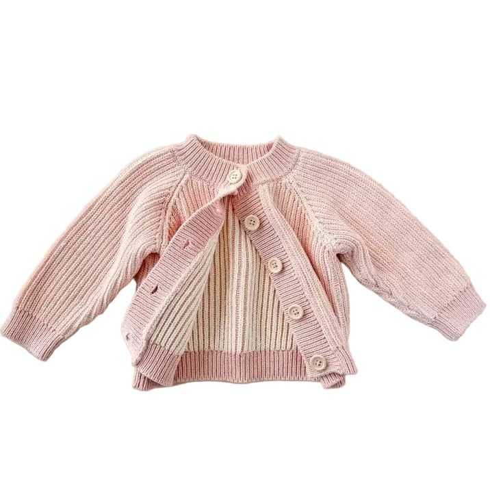 Blueberry Hill Cotton Brioche Cardigan Pink