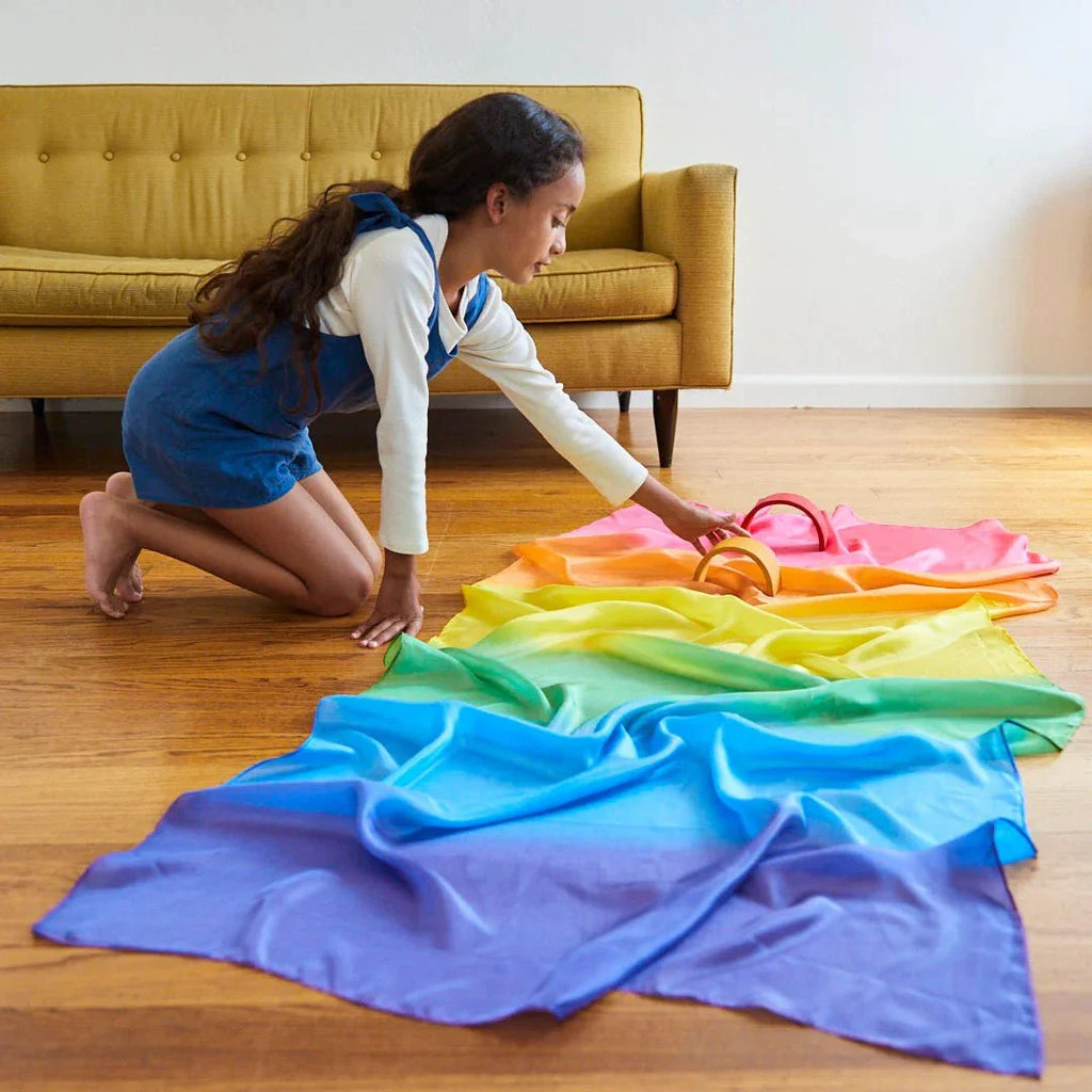 Sarah's Silks Giant Enchanted Rainbow Playsilk