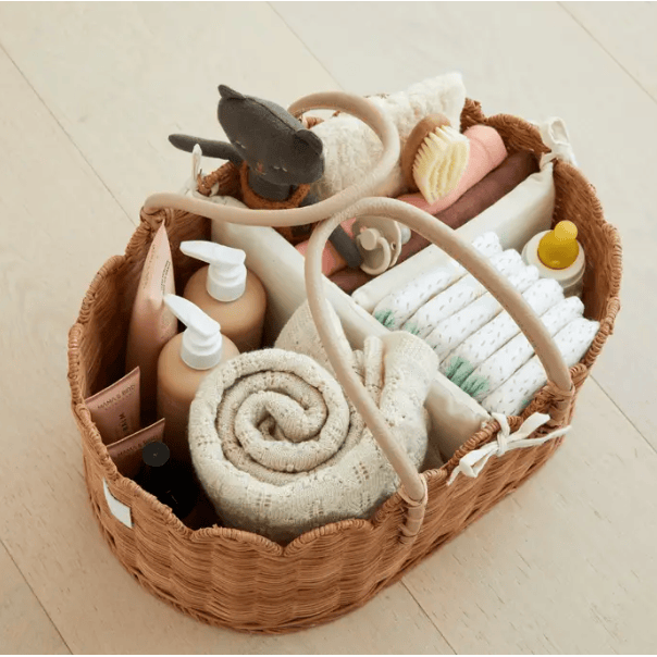 Bebe Bask Poppy Diaper Caddy Mocca