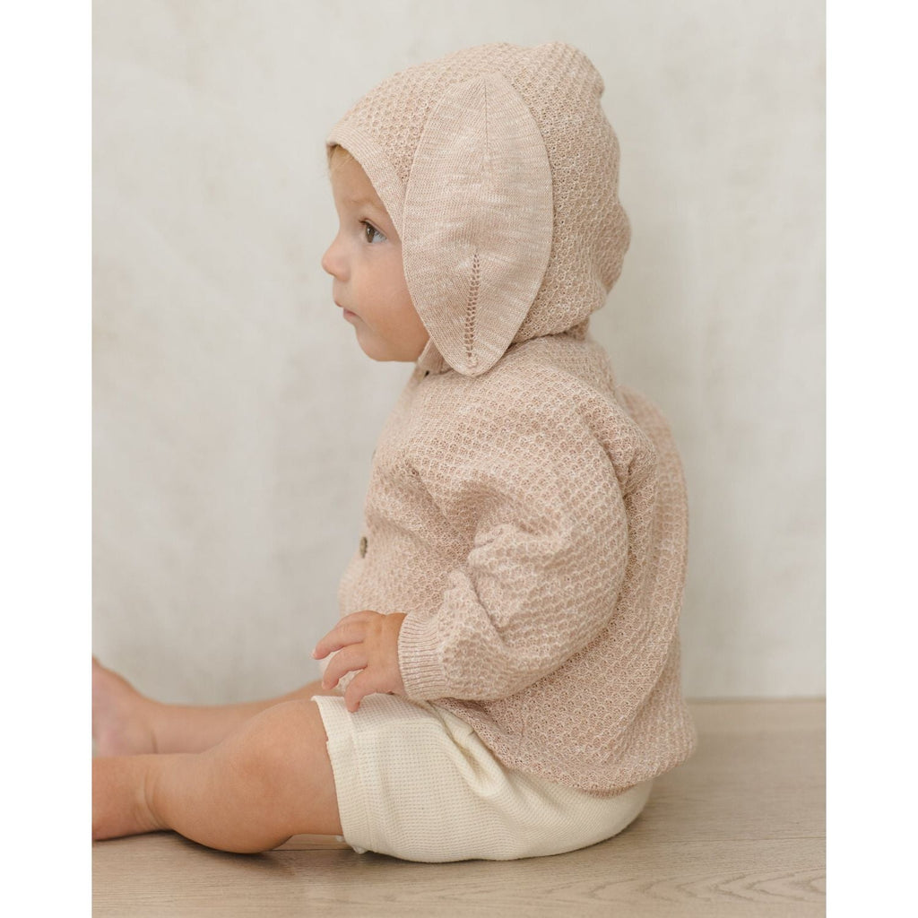 Quincy Mae Bunny Knit Sweater - Heathered Latte