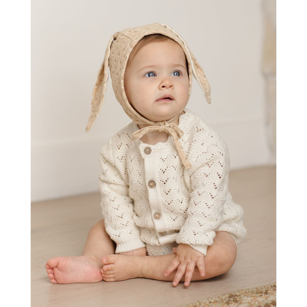 Quincy Mae Knit Cardigan Natural