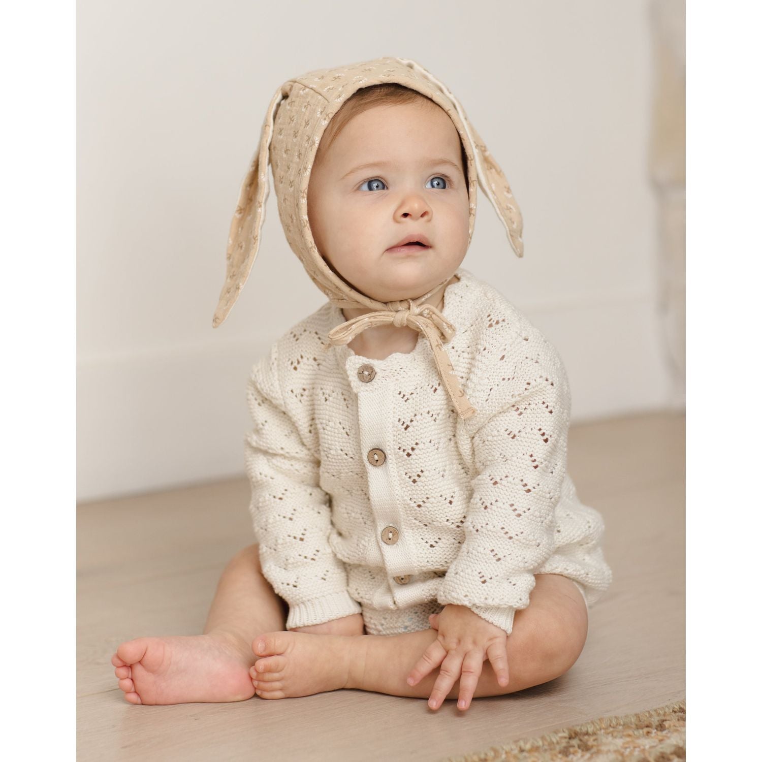 Quincy Mae Knit Cardigan Natural