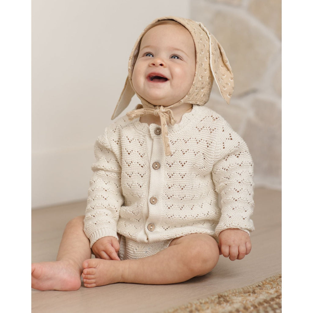 Quincy Mae Knit Cardigan Natural