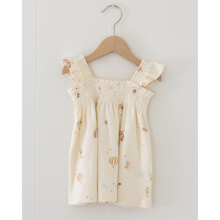 Quincy Mae Smocked Jersey Dress- Carnival