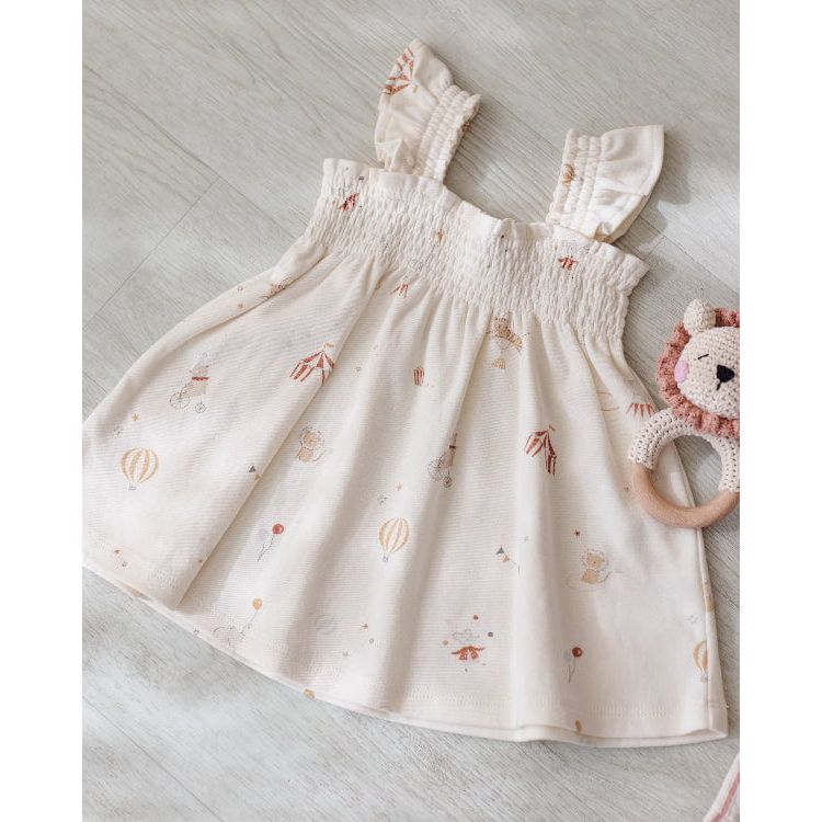 Quincy Mae Smocked Jersey Dress- Carnival