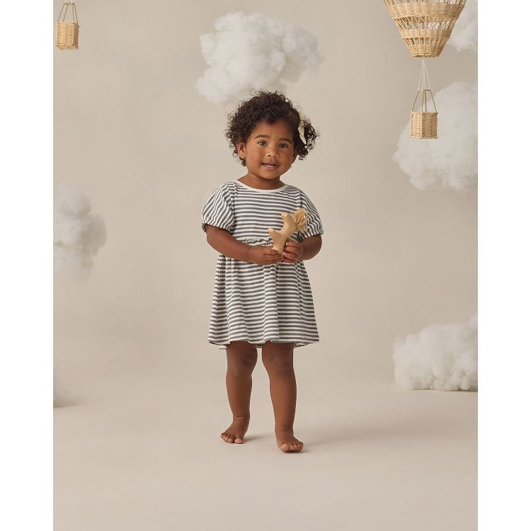 Quincy Mae Annie Dress- Ocean Stripe