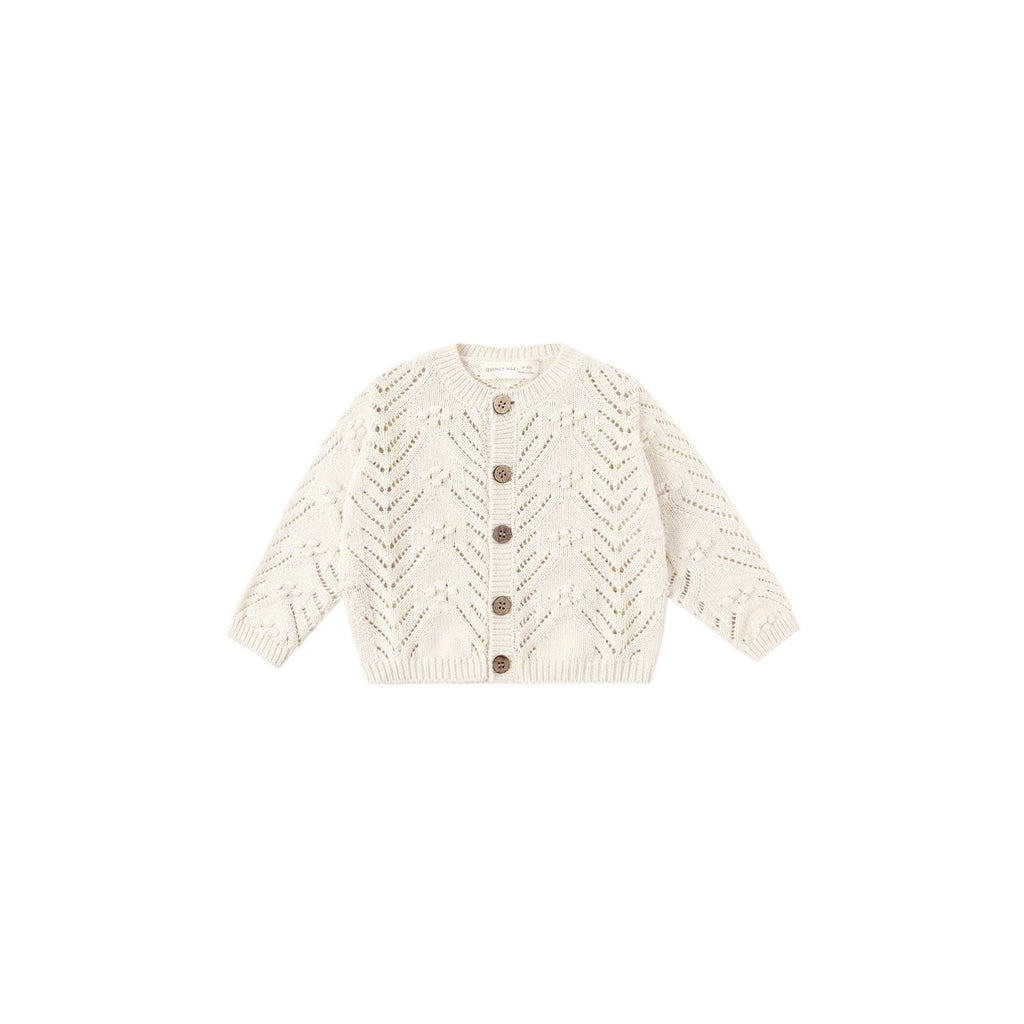 Quincy Mae Knit Cardigan Natural