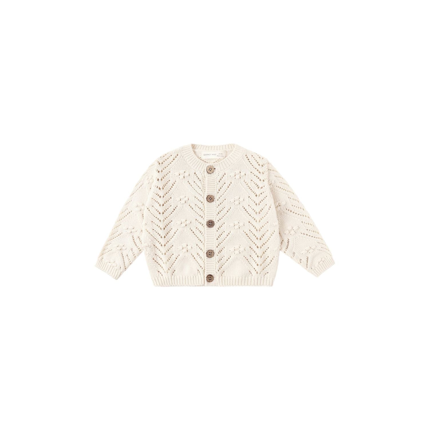 Quincy Mae Knit Cardigan Natural