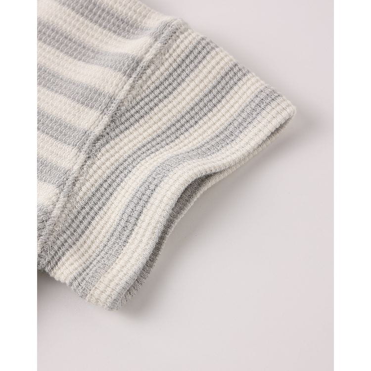 Quincy Mae Waffle Tea + Short Set- Sky Stripe